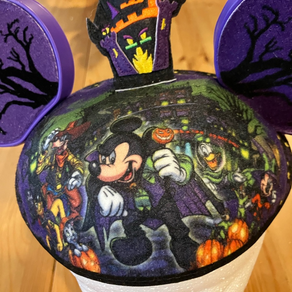 Disney Black and Purple Halloween Mickey Ears Headband - Picture 2 of 8
